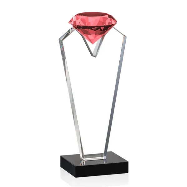 Beautiful optical crystal award that holds a Ruby diamond with black... from ASI 84592 St Regis Group / St Regis