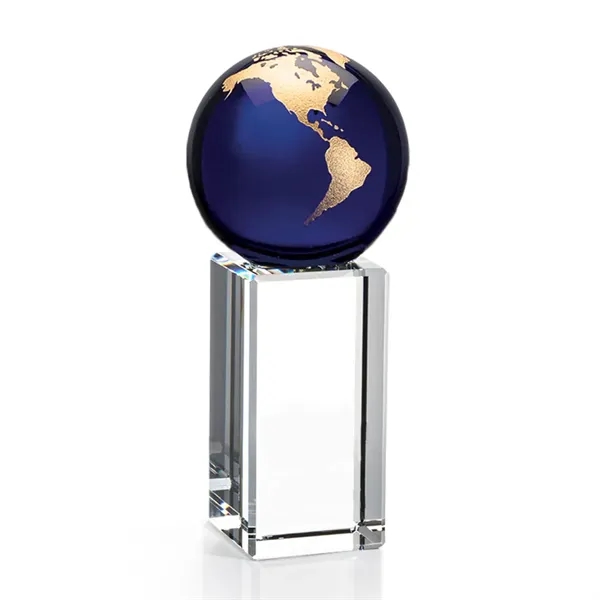 The Luz Globe award features a Blue Optical Crystal globe perched... from ASI 84592 St Regis Group / St Regis