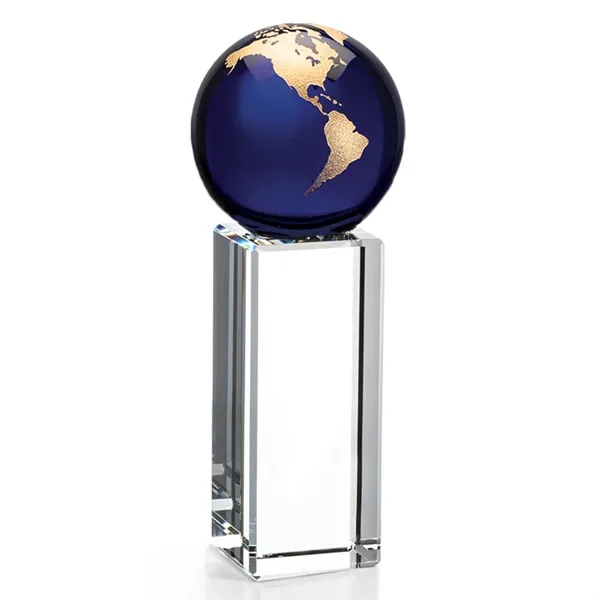 The Luz Globe award features a Blue Optical Crystal globe perched... from ASI 84592 St Regis Group / St Regis
