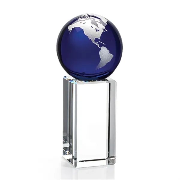 The Luz Globe award features a Blue Optical Crystal globe perched... from ASI 84592 St Regis Group / St Regis