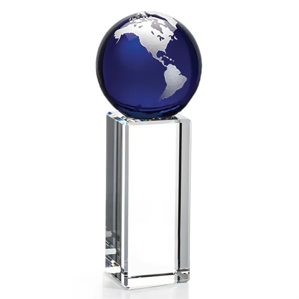 The Luz Globe award features a Blue Optical Crystal globe perched... from ASI 84592 St Regis Group / St Regis