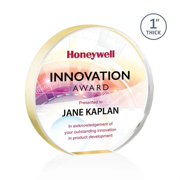 Narita Circle VividPrint™ Award - Gold... from ASI 84592 St Regis Group / St Regis