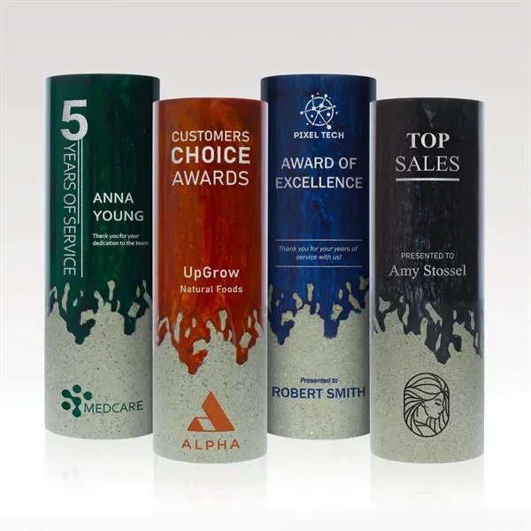 Sleek column award in concrete and resin... from ASI 93986 Visions/Awardcraft / Visions Awards