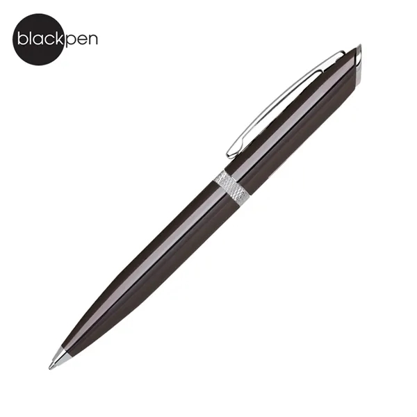 Blackpen Twist-Action Aluminum Ballpoin Pen in Lacquer, Diamond-cut Accent... from ASI 62820 International Merch Concepts