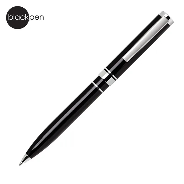 Blackpen Twist-Action Aluminum Ballpoin Pen in acquer, Chrome Points... from ASI 62820 International Merch Concepts