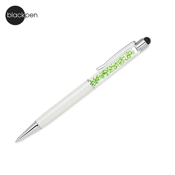 Blackpen Twist-Action Ballpoint Pen, Crystal Stones and Stylus... from ASI 62820 International Merch Concepts