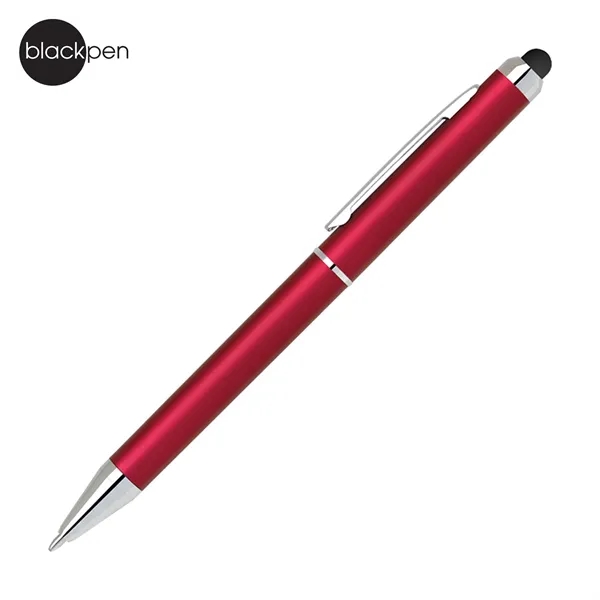 Blackpen Twist-Action Plastic Ballpoint Pen with Stylus and Chrome Points... from ASI 62820 International Merch Concepts