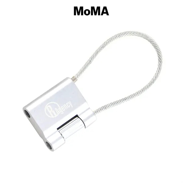 MoMA Aluminum Stainless Steel Cable Keychain... from ASI 62820 International Merch Concepts
