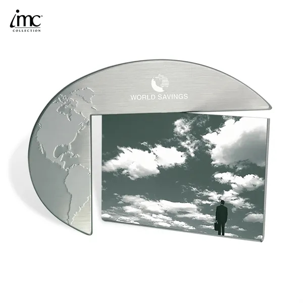 Futura Shapes Globe Double-Sided Aluminum Photo Frame 4" x 6"... from ASI 62820 International Merch Concepts