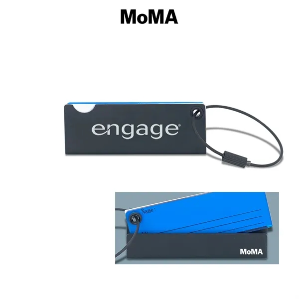 MoMA Acrylic Flip-Open Security-ID Luggage Tag Black Metal, Acrylic, Cable Closure... from ASI 62820 International Merch Concepts