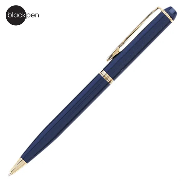 Blackpen Twist-Action Ballpoint Pen in Lacquer, Gold Points... from ASI 62820 International Merch Concepts