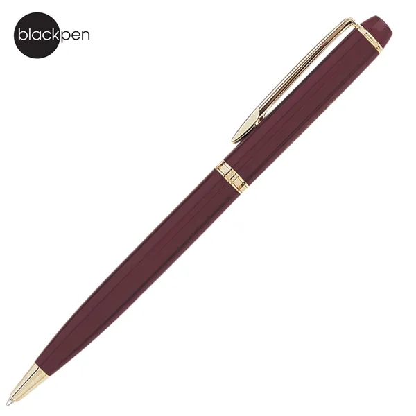 Blackpen Twist-Action Ballpoint Pen in Lacquer, Gold Points... from ASI 62820 International Merch Concepts