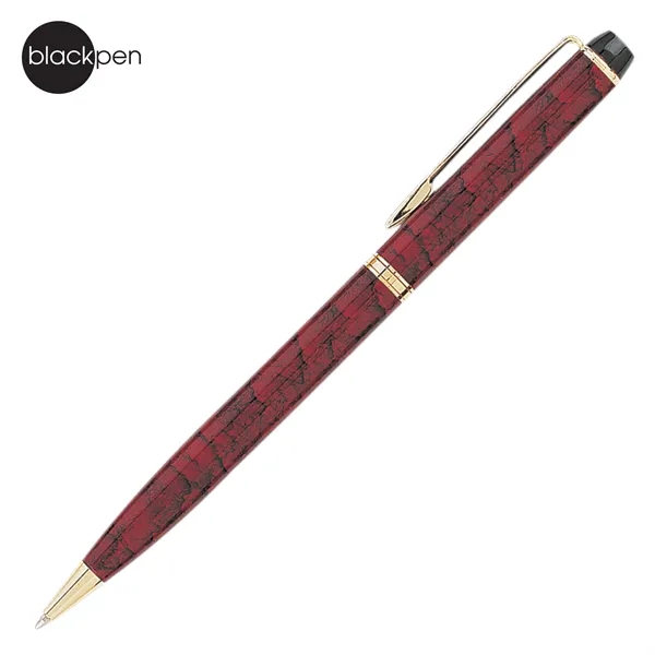 Blackpen Twist-Action Ballpoint Pen in Lacquer, Gold Points... from ASI 62820 International Merch Concepts
