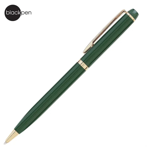Blackpen Twist-Action Ballpoint Pen in Lacquer, Gold Points... from ASI 62820 International Merch Concepts