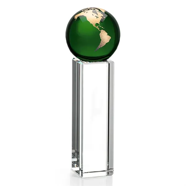 The Luz Globe award features a Green Optical Crystal globe perched... from ASI 84592 St Regis Group / St Regis