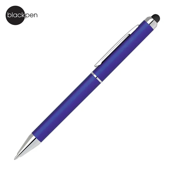 Blackpen Twist-Action Plastic Ballpoint Pen with Stylus and Chrome Points... from ASI 62820 International Merch Concepts