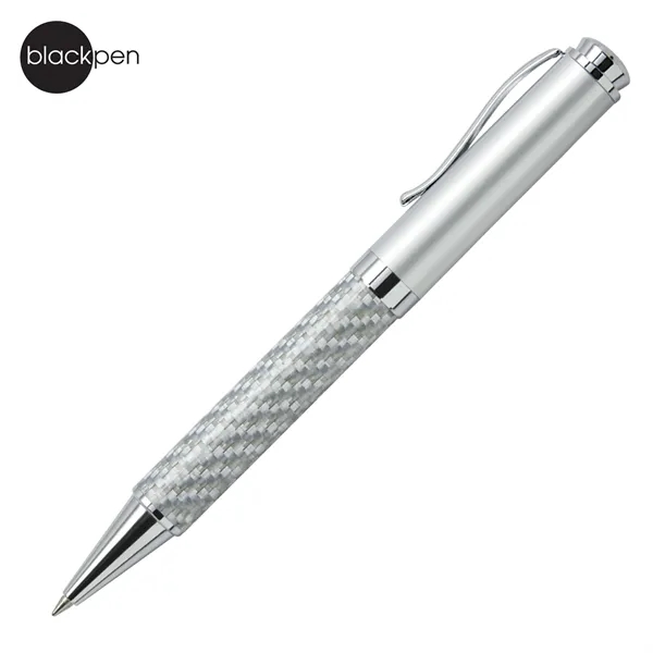 Blackpen Twist-Action Ballpoint Pen, Cabon Fiber Barrel, Chrome Points... from ASI 62820 International Merch Concepts
