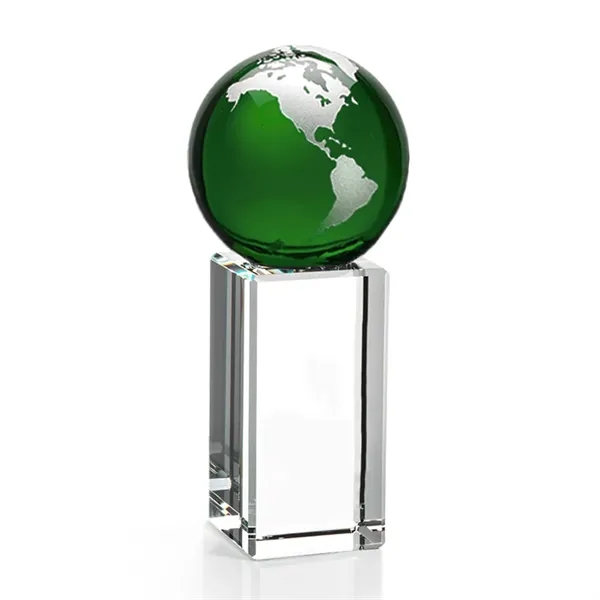 The Luz Globe award features a Green Optical Crystal globe perched... from ASI 84592 St Regis Group / St Regis