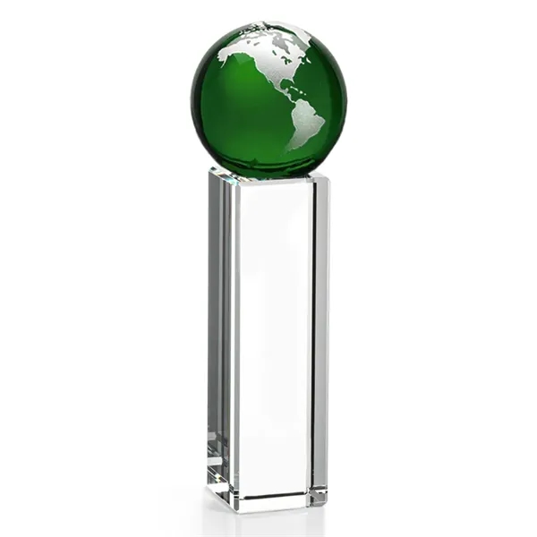 The Luz Globe award features a Green Optical Crystal globe perched... from ASI 84592 St Regis Group / St Regis