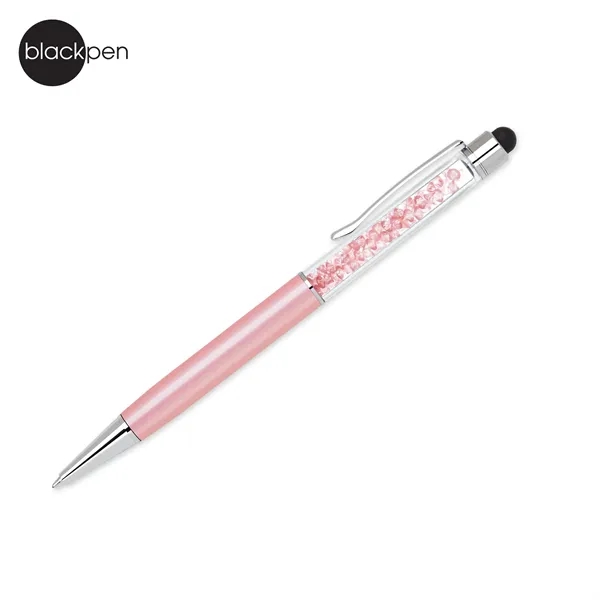 Blackpen Twist-Action Ballpoint Pen, Crystal Stones and Stylus... from ASI 62820 International Merch Concepts