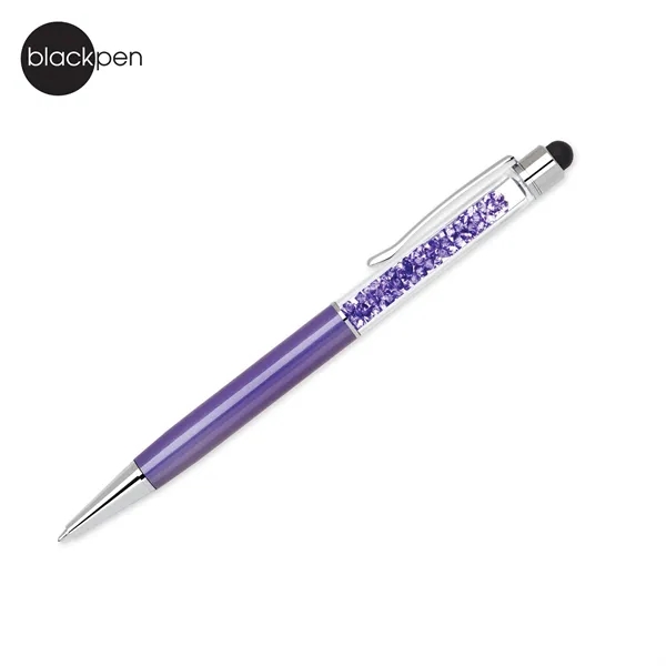 Blackpen Twist-Action Ballpoint Pen, Crystal Stones and Stylus... from ASI 62820 International Merch Concepts