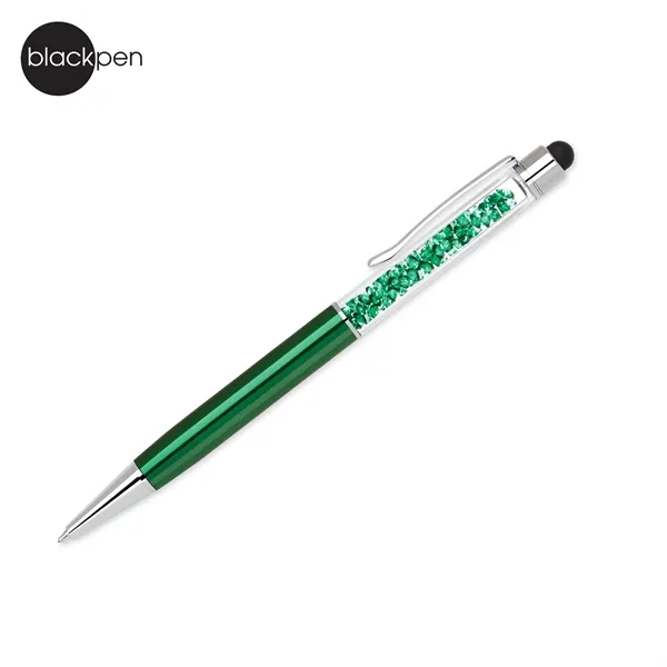 Blackpen Twist-Action Ballpoint Pen, Crystal Stones and Stylus... from ASI 62820 International Merch Concepts