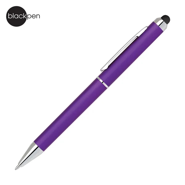 Blackpen Twist-Action Plastic Ballpoint Pen with Stylus and Chrome Points... from ASI 62820 International Merch Concepts