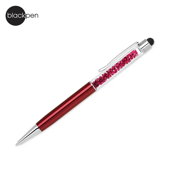 Blackpen Twist-Action Ballpoint Pen, Crystal Stones and Stylus... from ASI 62820 International Merch Concepts