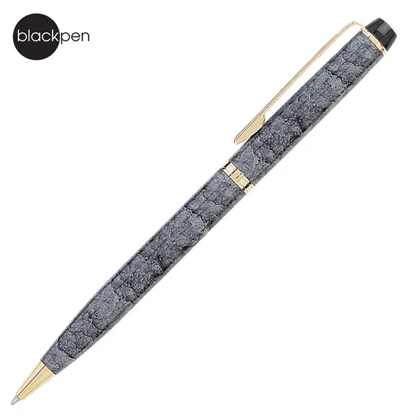 Blackpen Twist-Action Ballpoint Pen in Lacquer, Gold Points... from ASI 62820 International Merch Concepts