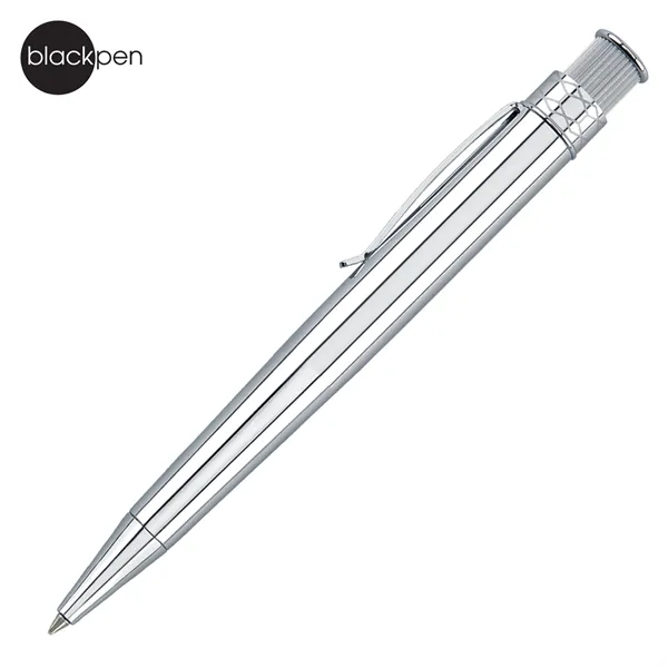 Blackpen Twist-Action Ballpoint Pen, Chrome Points... from ASI 62820 International Merch Concepts