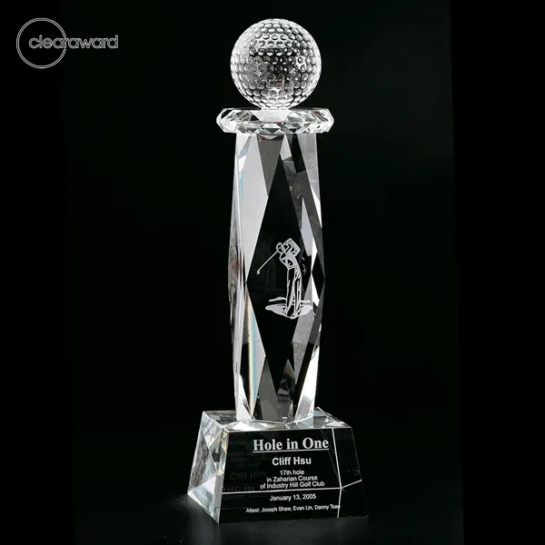 Clearaward Optical Crystal Pebble Golf Ball Award 20"... from ASI 62820 International Merch Concepts