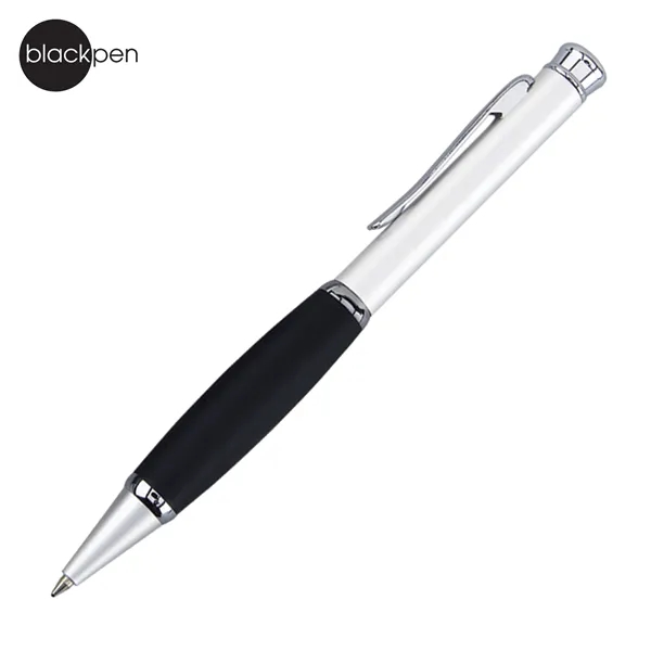 Blackpen Brass Twist-Action Ballpoint Pen Satin Chrome, Soft Comfort Grip... from ASI 62820 International Merch Concepts