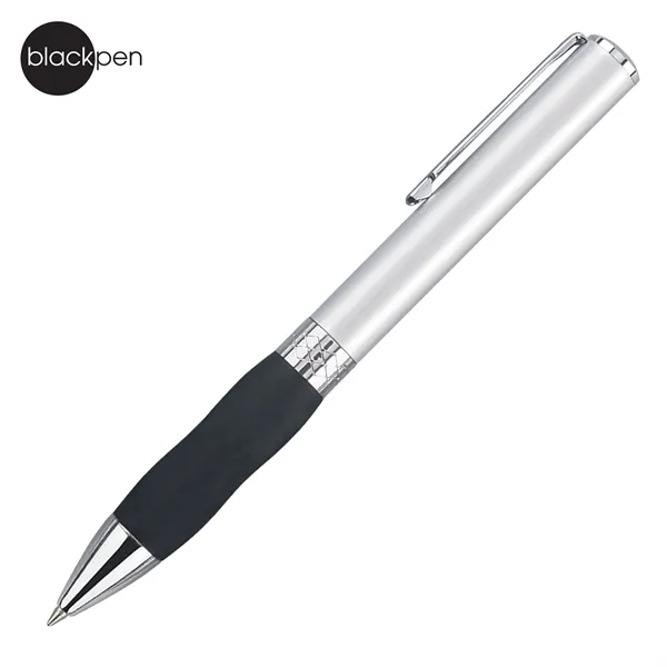 Blackpen Brass Twist-Action Ballpoint Pen Satin Chrome, Soft Comfort Grip... from ASI 62820 International Merch Concepts