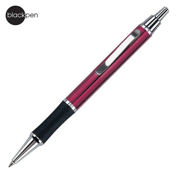 Blackpen Brass Click-Action Ballpoint Pen, Comfort Grip, Chrome Points... from ASI 62820 International Merch Concepts