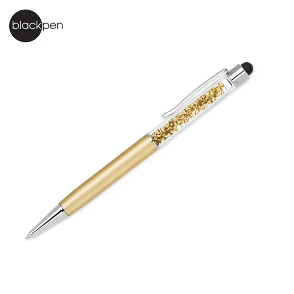 Blackpen Twist-Action Ballpoint Pen, Crystal Stones and Stylus... from ASI 62820 International Merch Concepts