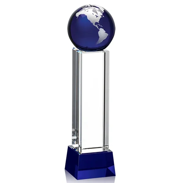 The Luz Globe award features a Blue Optical Crystal globe perched... from ASI 84592 St Regis Group / St Regis