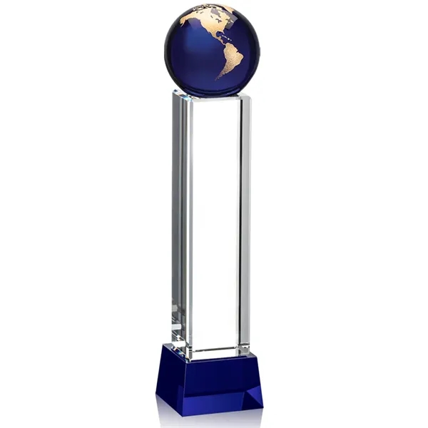The Luz Globe award features a Blue Optical Crystal globe perched... from ASI 84592 St Regis Group / St Regis