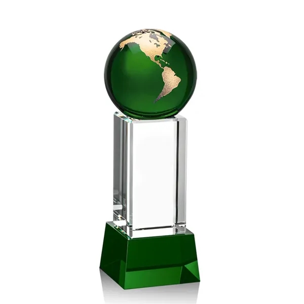 The Luz Globe award features a Green Optical Crystal globe perched... from ASI 84592 St Regis Group / St Regis