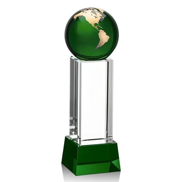 The Luz Globe award features a Green Optical Crystal globe perched... from ASI 84592 St Regis Group / St Regis