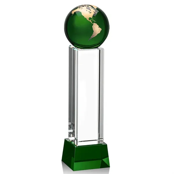 The Luz Globe award features a Green Optical Crystal globe perched... from ASI 84592 St Regis Group / St Regis