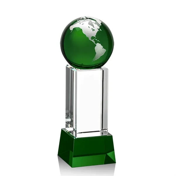 The Luz Globe award features a Green Optical Crystal globe perched... from ASI 84592 St Regis Group / St Regis