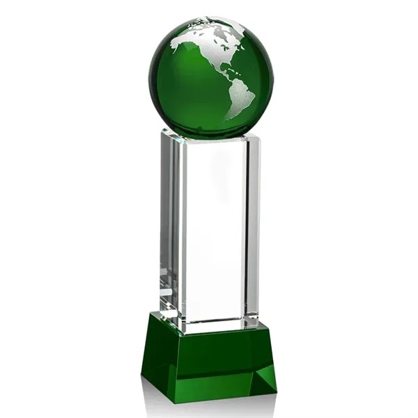 The Luz Globe award features a Green Optical Crystal globe perched... from ASI 84592 St Regis Group / St Regis