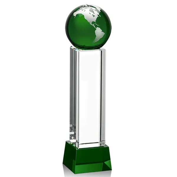 The Luz Globe award features a Green Optical Crystal globe perched... from ASI 84592 St Regis Group / St Regis