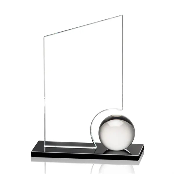 A gleaming crystal orb is mounted to our black optical crystal... from ASI 84592 St Regis Group / St Regis