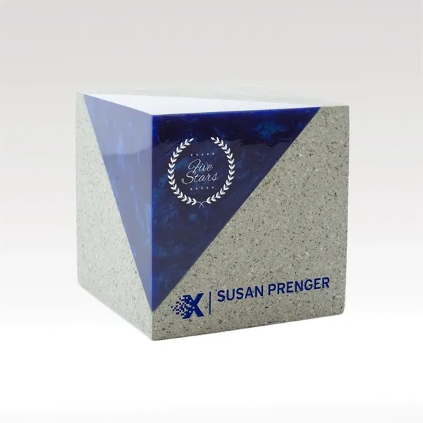 Alluring desktop award fashioned in concrete with colorful resin.... from ASI 93986 Visions/Awardcraft / Visions Awards