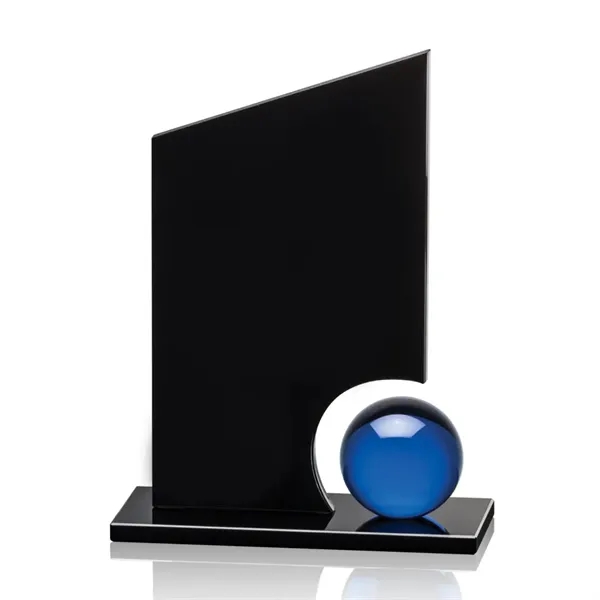 A gleaming crystal orb is mounted to our black optical crystal... from ASI 84592 St Regis Group / St Regis