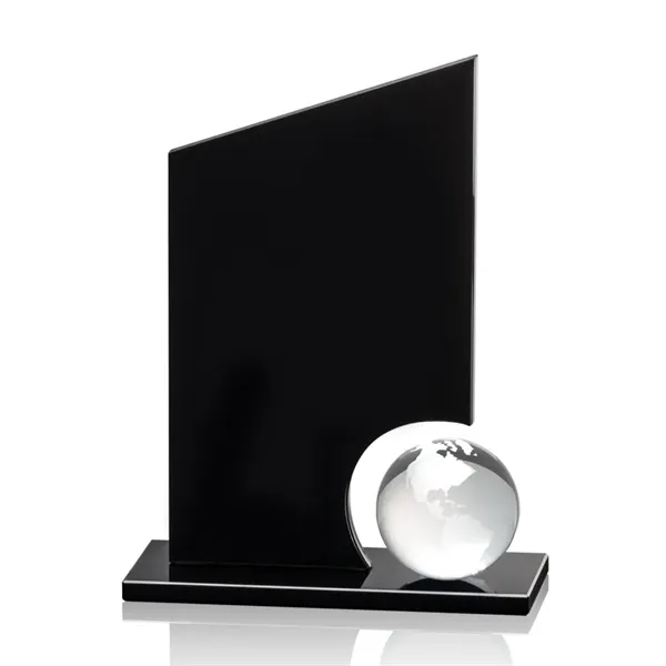 A gleaming crystal orb is mounted to our black optical crystal... from ASI 84592 St Regis Group / St Regis