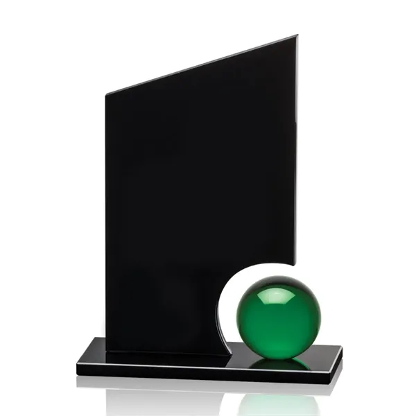 A gleaming crystal orb is mounted to our black optical crystal... from ASI 84592 St Regis Group / St Regis