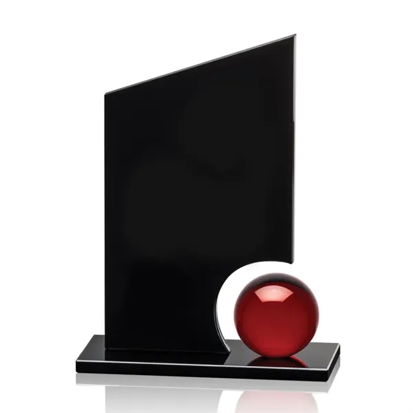 A gleaming crystal orb is mounted to our black optical crystal... from ASI 84592 St Regis Group / St Regis