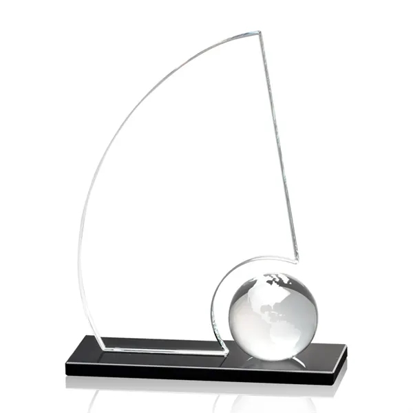 A gleaming crystal orb is mounted to our black optical crystal... from ASI 84592 St Regis Group / St Regis